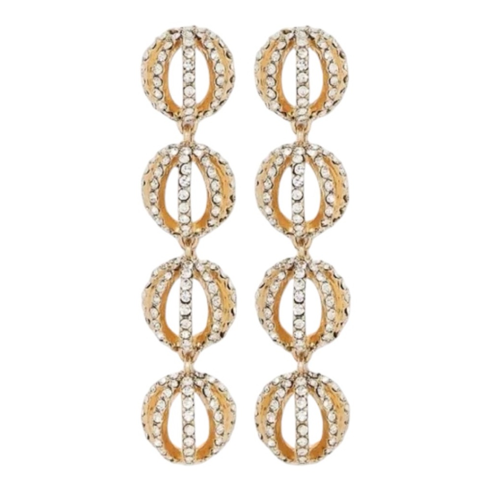 Sugarfix by BarbleBar Sparkly Gold Dangle Sphere Earrings